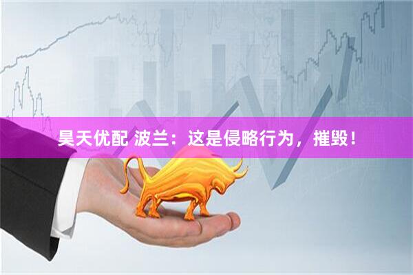 昊天优配 波兰：这是侵略行为，摧毁！